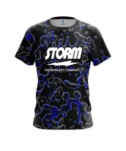 Storm Blue Flowing Fluid CoolWick Bowling Jersey
