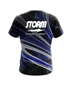 Alternative view of Storm Blue Motion Swirl CoolWick Bowling Jersey