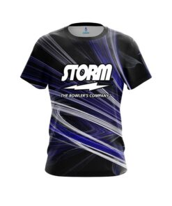 Storm Blue Motion Swirl CoolWick Bowling Jersey