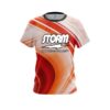 Storm Curvy Orange Pattern CoolWick Bowling Jersey