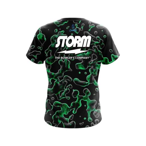 Storm Green Flowing Fluid CoolWick Bowling Jersey - Image 2