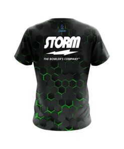 Alternative view of Storm Green Honeycomb Fusion CoolWick Bowling Jersey
