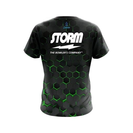Storm Green Honeycomb Fusion CoolWick Bowling Jersey - Image 2