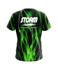 Alternative view of Storm Green Spiral Waves CoolWick Bowling Jersey
