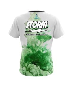 Alternative view of Storm Green ink Splash CoolWick Bowling Jersey