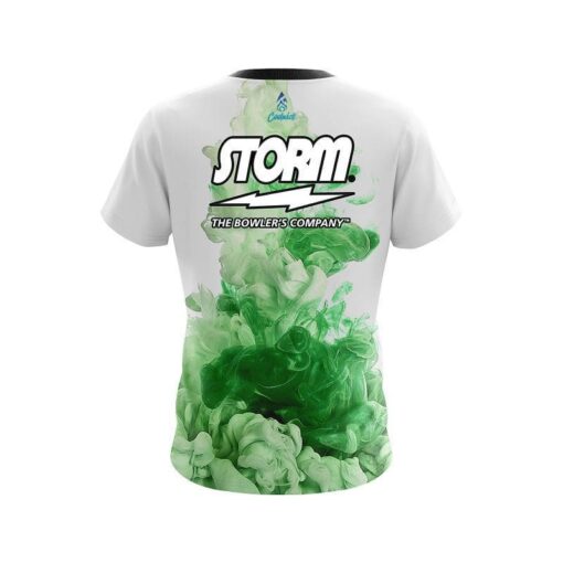 Storm Green ink Splash CoolWick Bowling Jersey - Image 2