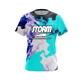Storm Liquid Marble Purple And Blue CoolWick Bowling Jersey