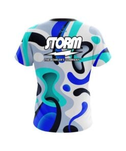 Alternative view of Storm Modern Art Blue CoolWick Bowling Jersey