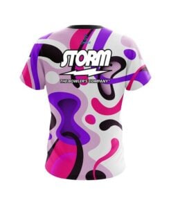 Alternative view of Storm Modern Art Purple CoolWick Bowling Jersey