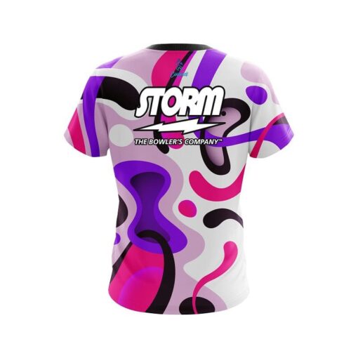 Storm Modern Art Purple CoolWick Bowling Jersey - Image 2
