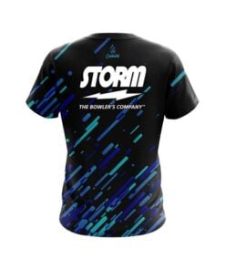 Alternative view of Storm Modern Blue Stripe CoolWick Bowling Jersey