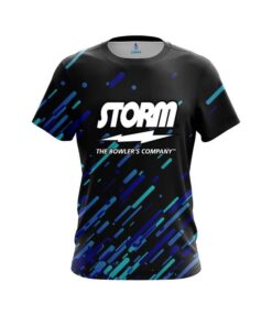 Storm Modern Blue Stripe CoolWick Bowling Jersey