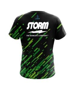 Alternative view of Storm Modern Green Stripe CoolWick Bowling Jersey