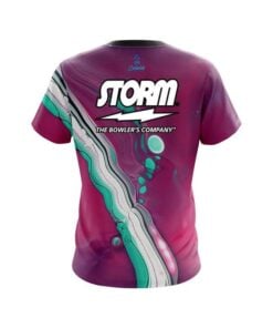 Alternative view of Storm Pink And Green Liquid CoolWick Bowling Jersey