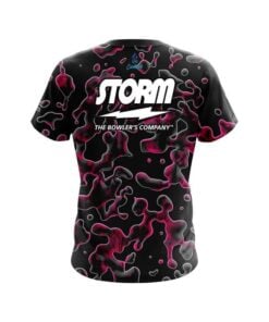 Alternative view of Storm Pink Flowing Fluid CoolWick Bowling Jersey