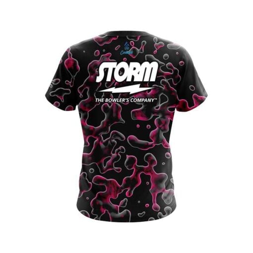 Storm Pink Flowing Fluid CoolWick Bowling Jersey - Image 2
