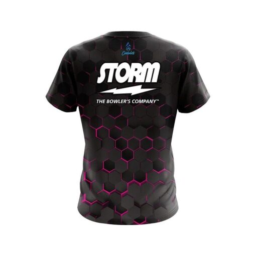 Storm Pink Honeycomb Fusion CoolWick Bowling Jersey - Image 2