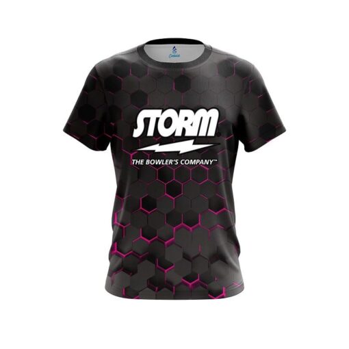 Storm Pink Honeycomb Fusion CoolWick Bowling Jersey