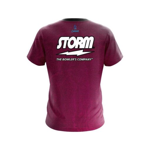 Storm Pink Grunge Canvas CoolWick Bowling Jersey - Image 2