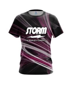 Storm Pink Motion Swirl CoolWick Bowling Jersey