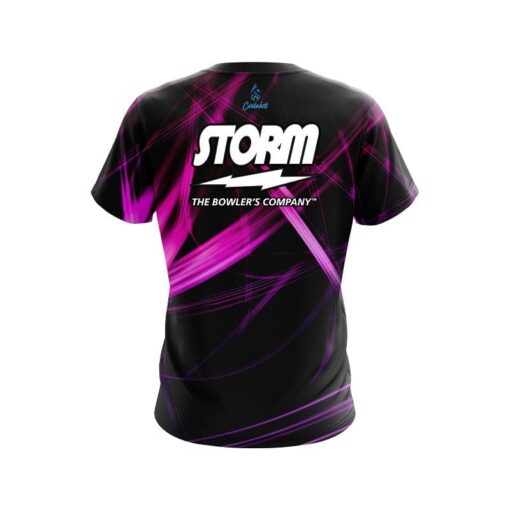 Storm Pink Spiral CoolWick Bowling Jersey - Image 2