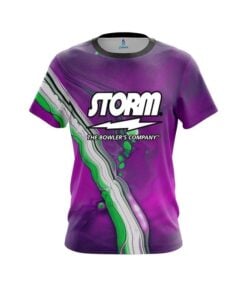Storm Purple And Green Liquid CoolWick Bowling Jersey
