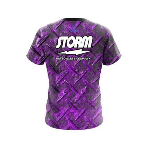Storm Purple Diamond Plate CoolWick Bowling Jersey - Image 2