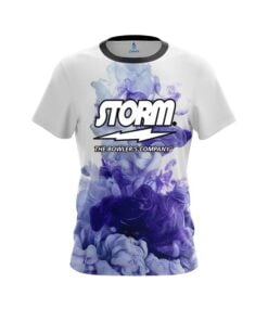 Storm Purple ink Splash CoolWick Bowling Jersey