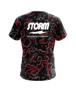 Alternative view of Storm Red Flowing Fluid CoolWick Bowling Jersey