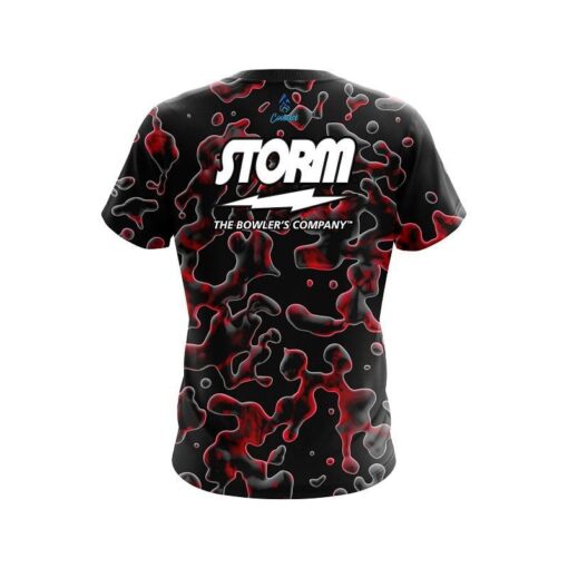 Storm Red Flowing Fluid CoolWick Bowling Jersey - Image 2