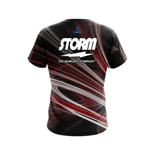 Storm Red Motion Swirl CoolWick Bowling Jersey - Image 2