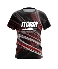 Storm Red Motion Swirl CoolWick Bowling Jersey