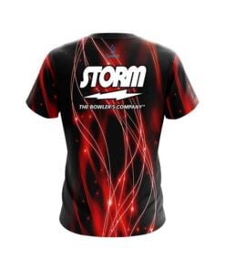 Alternative view of Storm Red Spiral Waves CoolWick Bowling Jersey