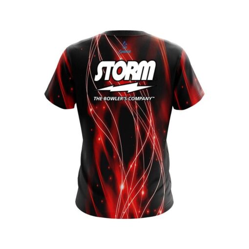 Storm Red Spiral Waves CoolWick Bowling Jersey - Image 2