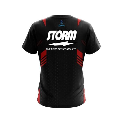 Storm Red Steel CoolWick Bowling Jersey - Image 2