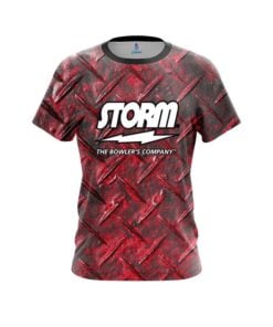 Storm Red Diamond Plate CoolWick Bowling Jersey