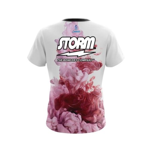 Storm Red ink Splash CoolWick Bowling Jersey - Image 2