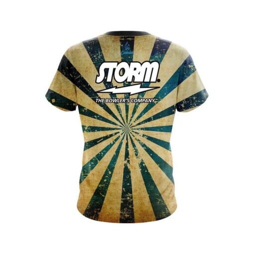Storm Retro Grunge 2 CoolWick Bowling Jersey - Image 2