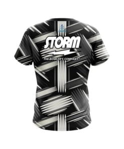Alternative view of Storm Striped Pattern CoolWick Bowling Jersey