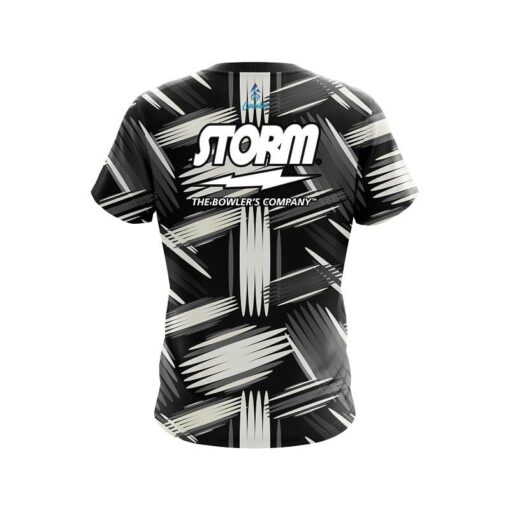 Storm Striped Pattern CoolWick Bowling Jersey - Image 2