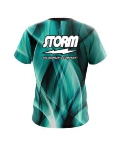Alternative view of Storm Wavy Aqua Swirl CoolWick Bowling Jersey