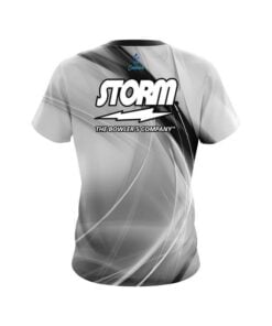 Alternative view of Storm Wavy Black And White Swirl CoolWick Bowling Jersey