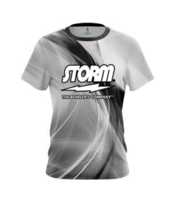 Storm Wavy Black And White Swirl CoolWick Bowling Jersey