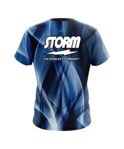 Alternative view of Storm Wavy Blue Swirl   CoolWick Bowling Jersey