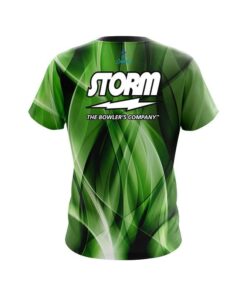 Alternative view of Storm Wavy Green Swirl  CoolWick Bowling Jersey