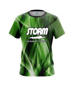 Storm Wavy Green Swirl  CoolWick Bowling Jersey