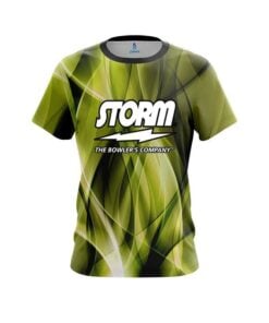 Storm Wavy Yellow Swirl  CoolWick Bowling Jersey