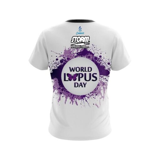 Storm World Lupus Cancer Awareness 2  CoolWick Bowling Jersey - Image 2