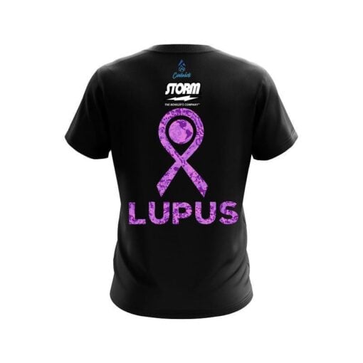 Storm World Lupus Cancer Awarenes 4 CoolWick Bowling Jersey - Image 2