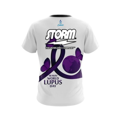 Storm World Lupus Cancer Awareness  CoolWick Bowling Jersey - Image 2
